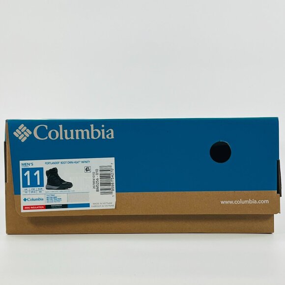 Columbia Portlander Boot Omni-Heat Infinity \'Black Steel\' BM5256-010 Multi Size main image 9